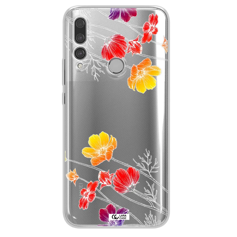 Hibiscus Flower Huawei Y9 Prime 2019 Clear TPU Case