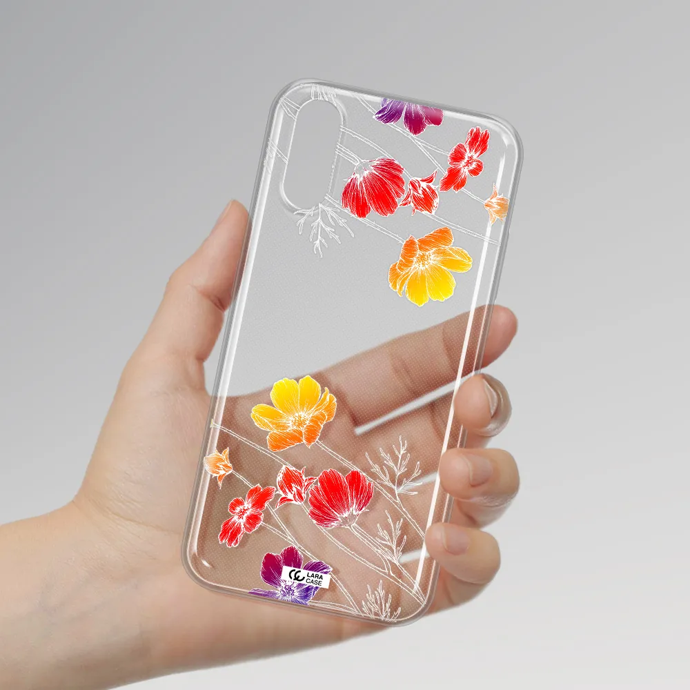 Hibiscus Flower Samsung A01 Clear TPU Case