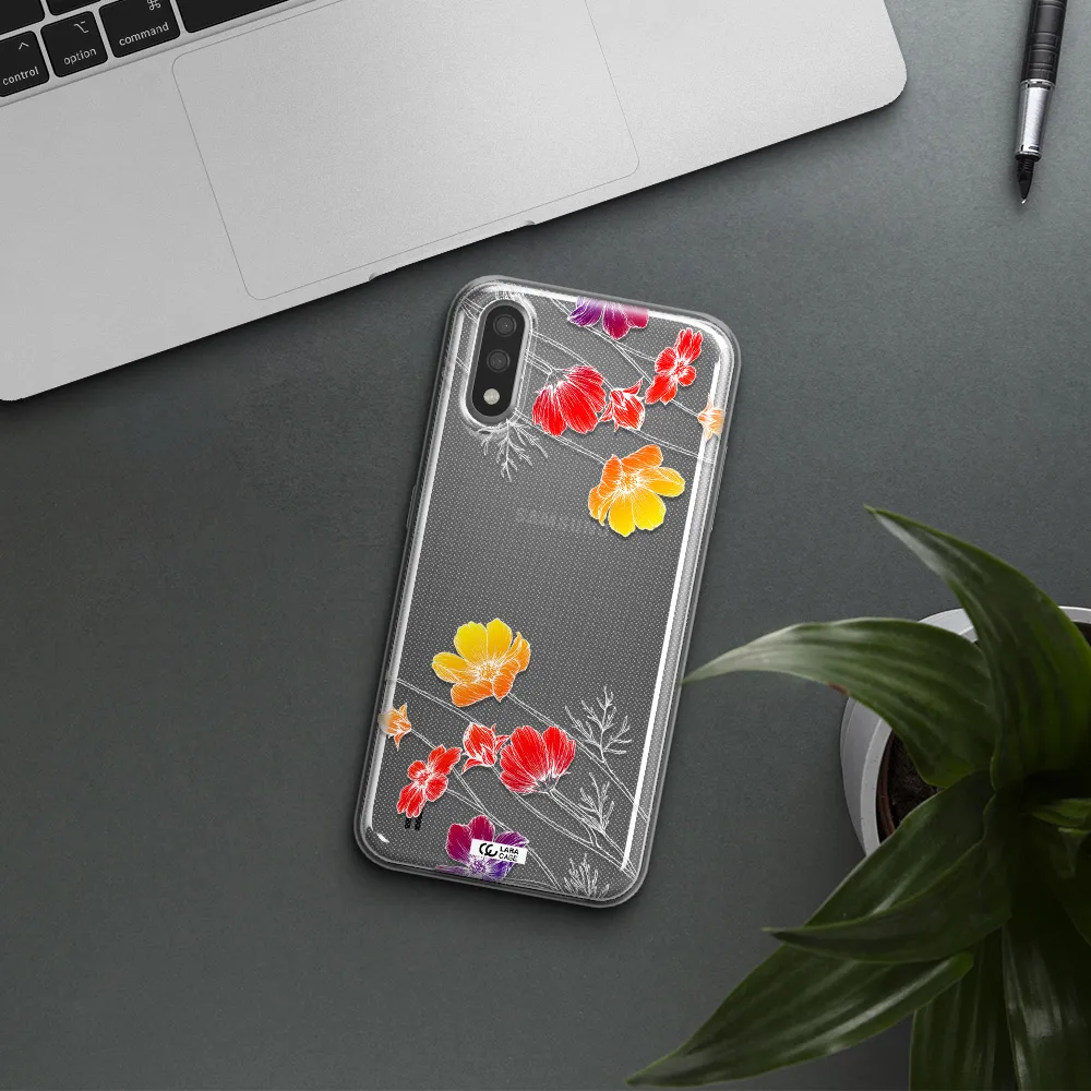 Hibiscus Flower Samsung A01 Clear TPU Case