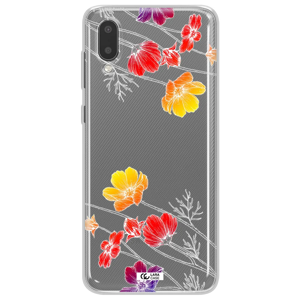 Hibiscus Flower Samsung A02 Clear TPU Case