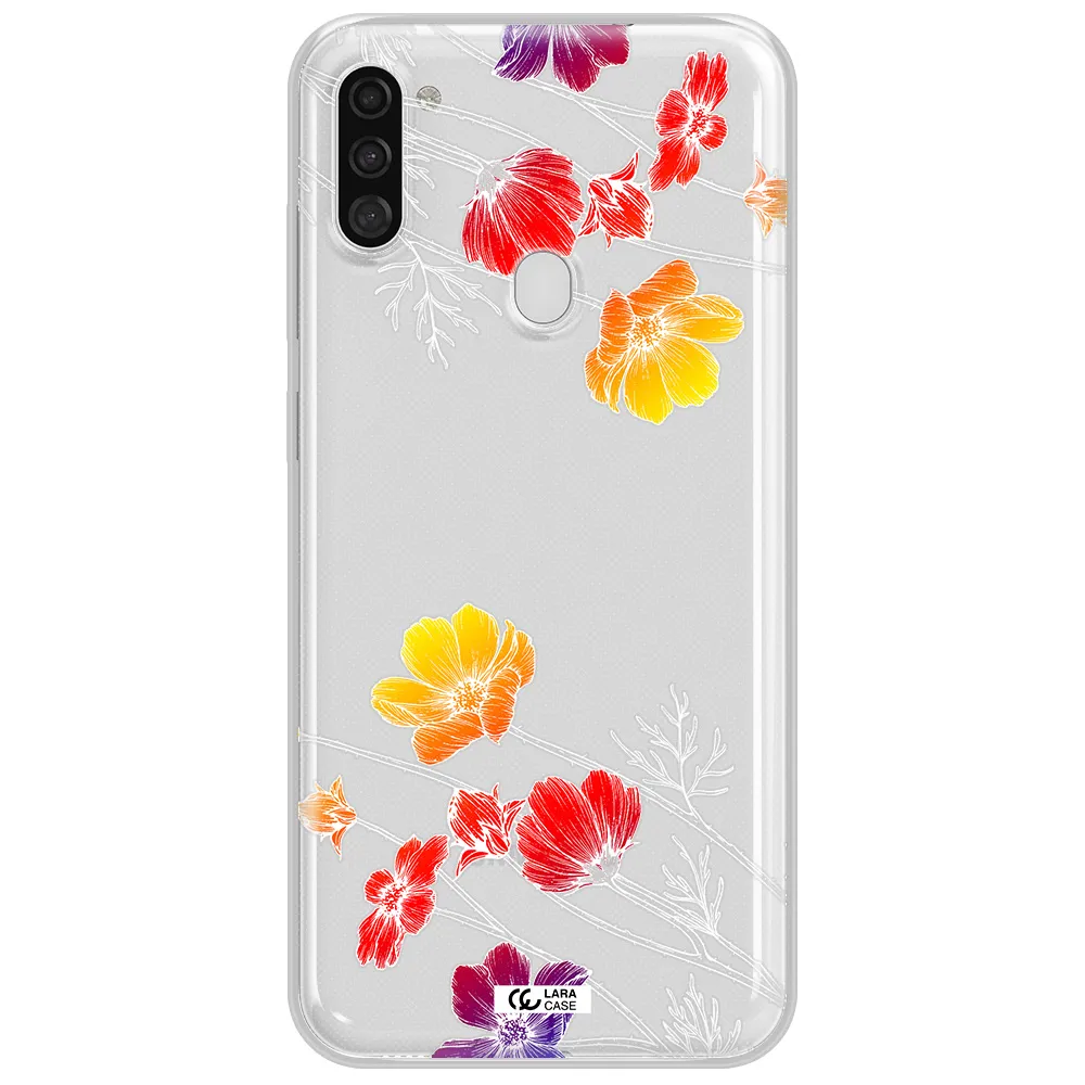 Hibiscus Flower Samsung A11 Clear TPU Case