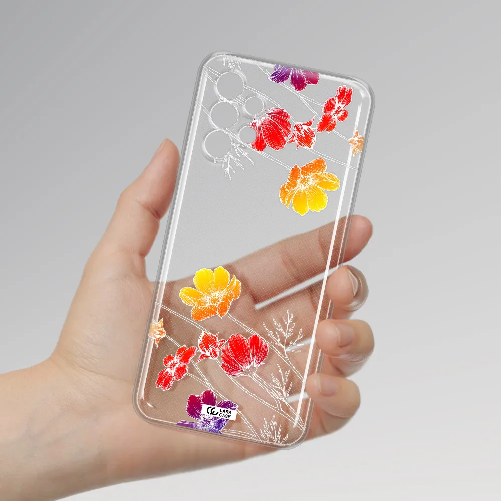 Hibiscus Flower Samsung A13 4g Clear TPU Case