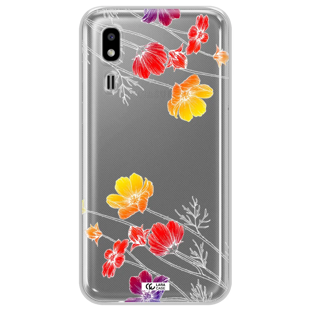 Hibiscus Flower Samsung A2 Core Clear TPU Case
