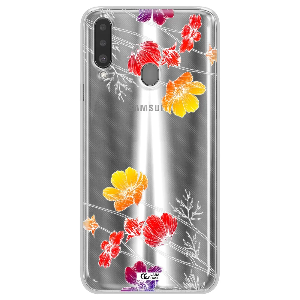 Hibiscus Flower Samsung A20S Clear TPU Case