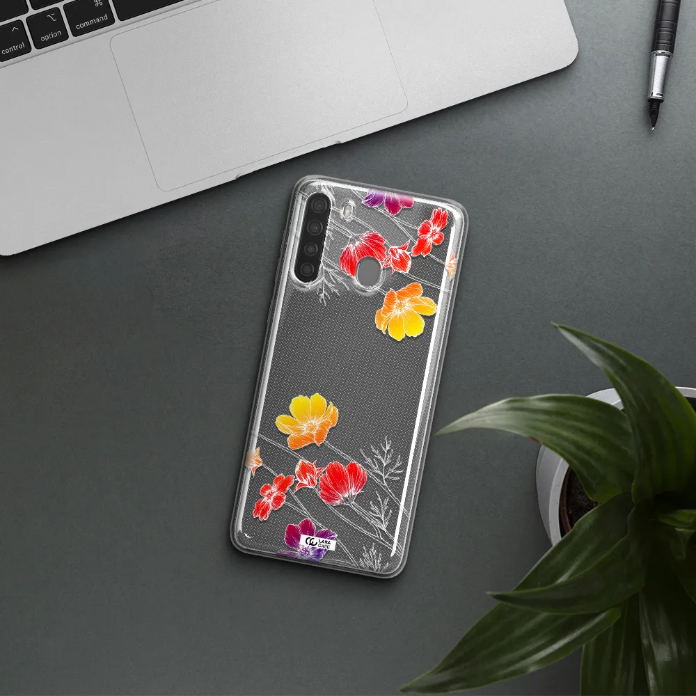 Hibiscus Flower Samsung A21 Clear TPU Case