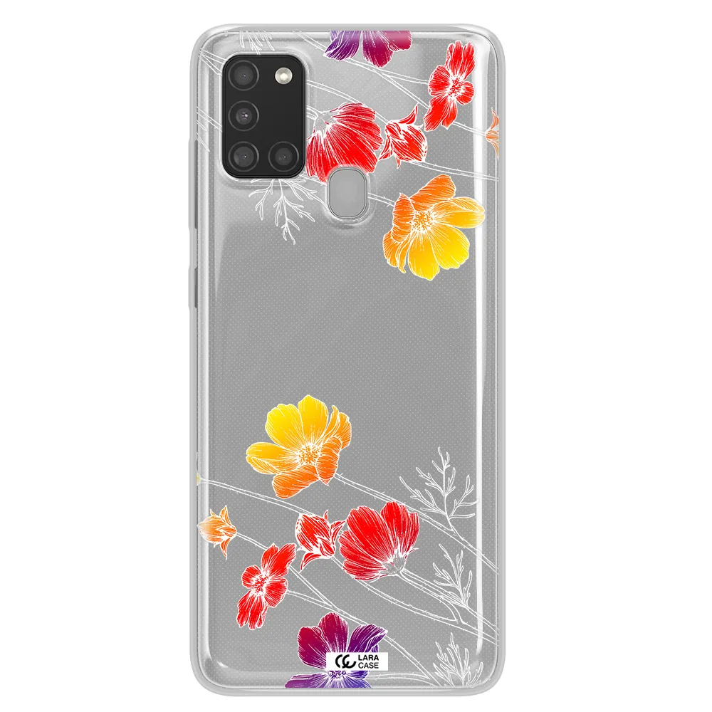 Hibiscus Flower Samsung A21S Clear TPU Case