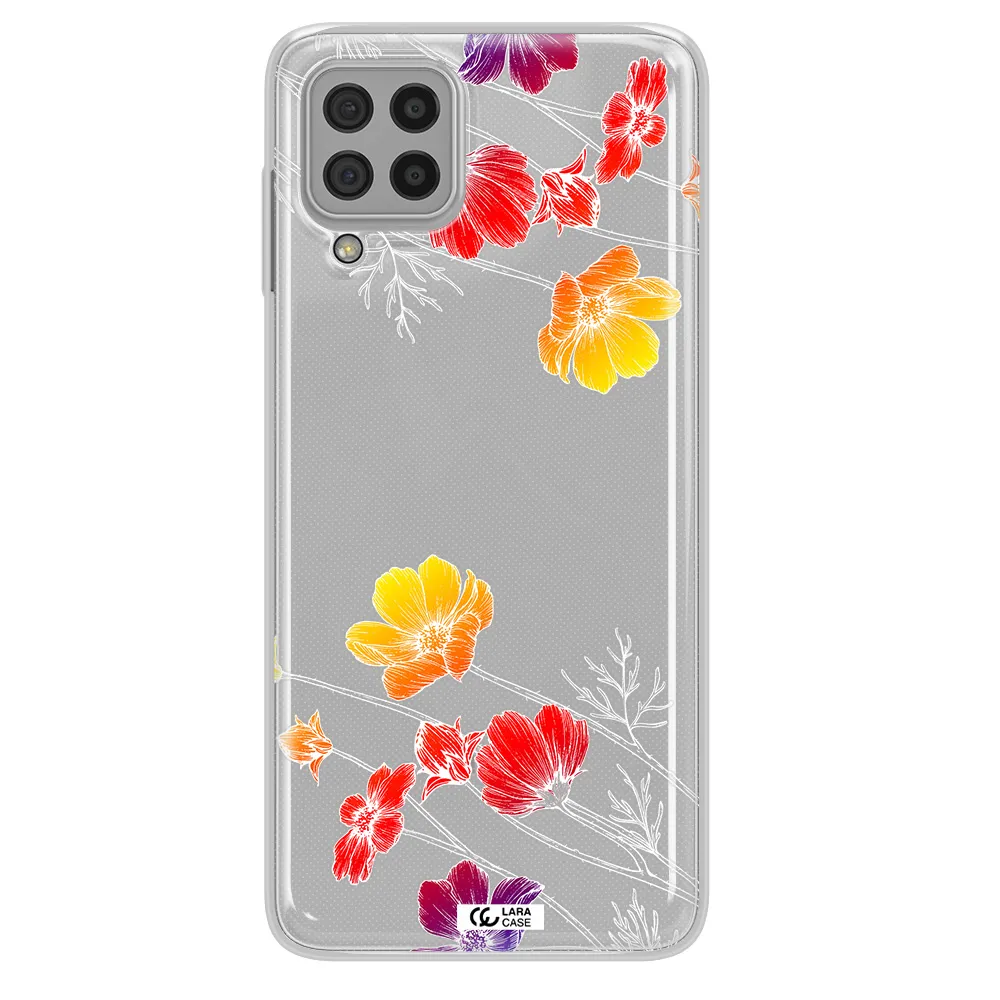 Hibiscus Flower Samsung A22 4g Clear TPU Case