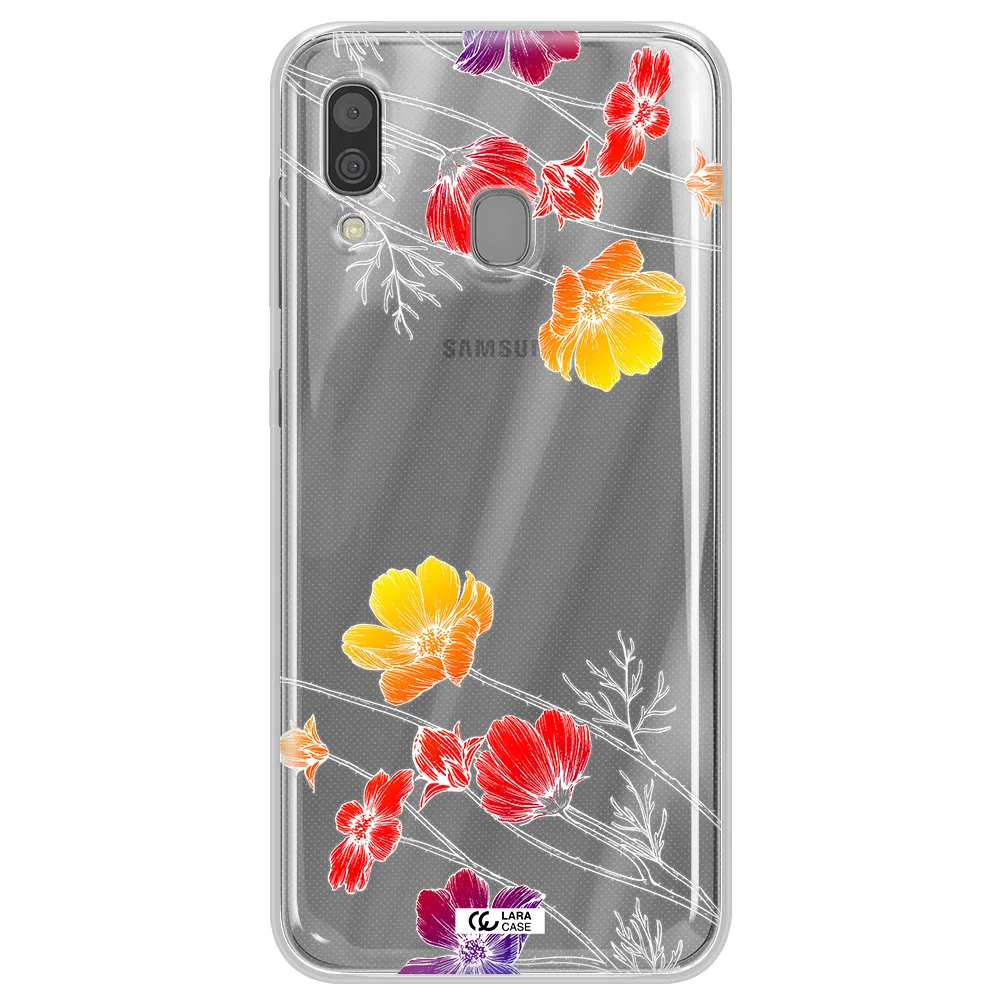 Hibiscus Flower Samsung A30 Clear TPU Case