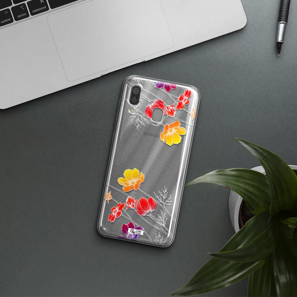 Hibiscus Flower Samsung A30 Clear TPU Case