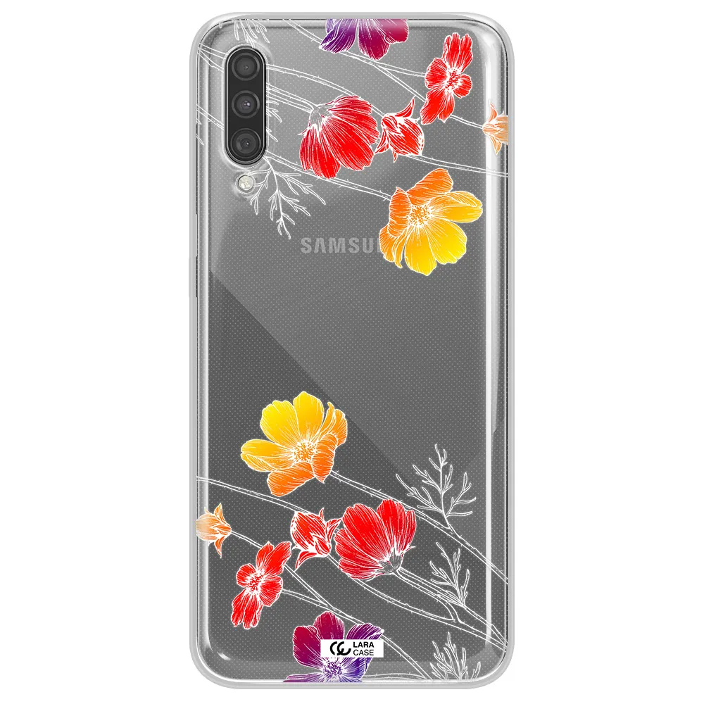 Hibiscus Flower Samsung A30S Clear TPU Case