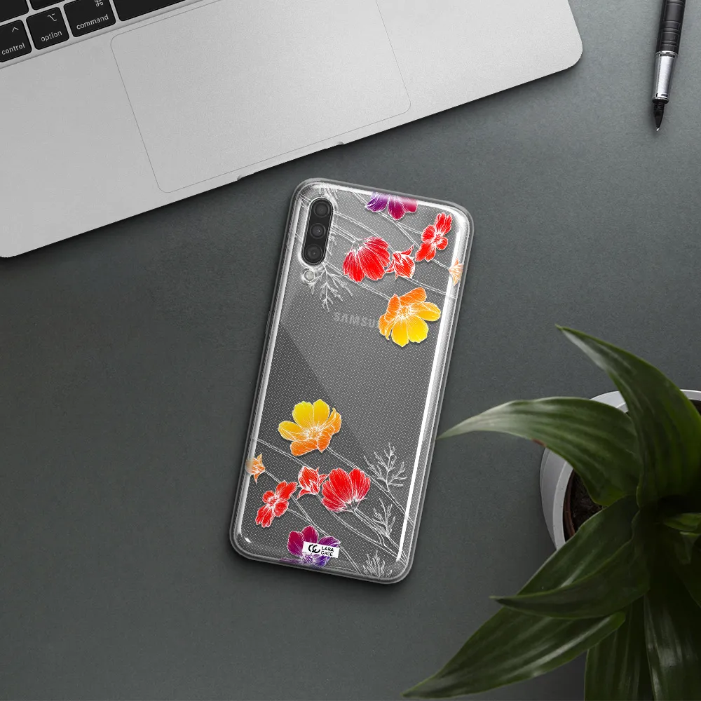 Hibiscus Flower Samsung A30S Clear TPU Case