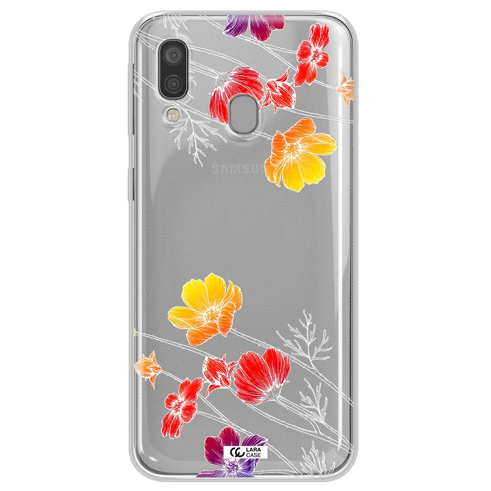 Hibiscus Flower Samsung A40 Clear TPU Case