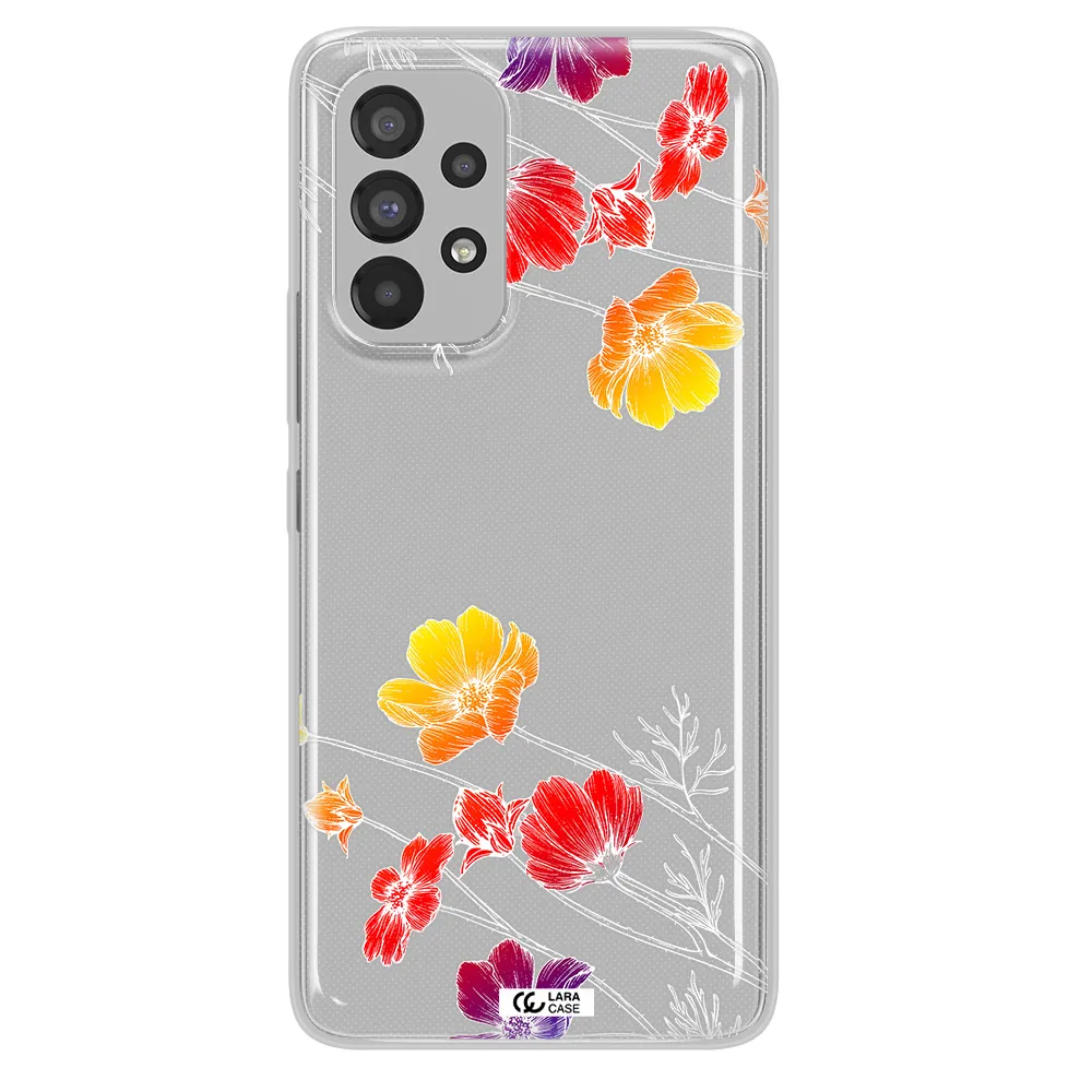 Hibiscus Flower Samsung A53 Clear TPU Case
