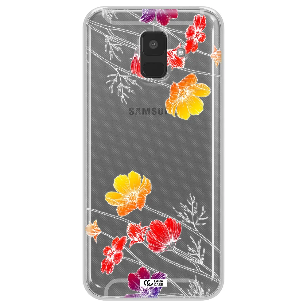 Hibiscus Flower Samsung A6 Clear TPU Case