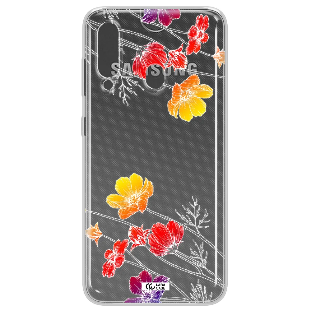 Hibiscus Flower Samsung A60 Clear TPU Case