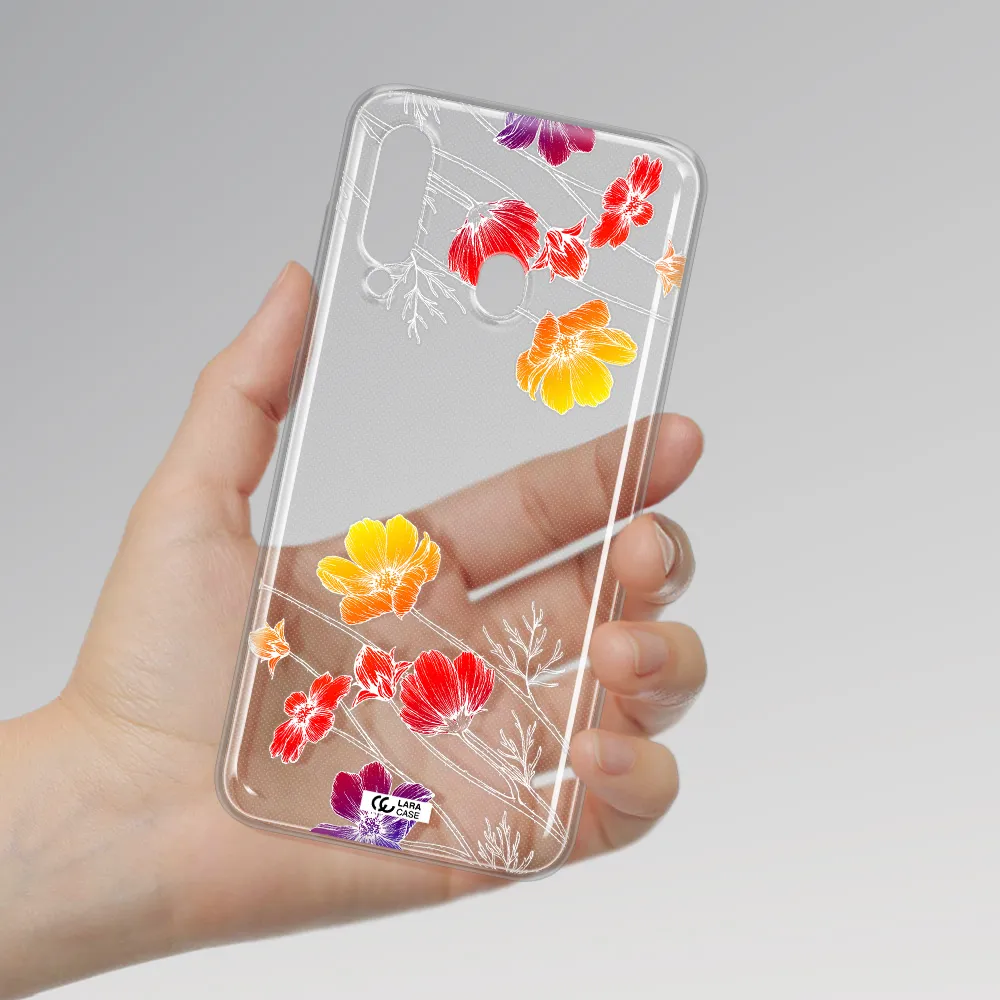 Hibiscus Flower Samsung A60 Clear TPU Case