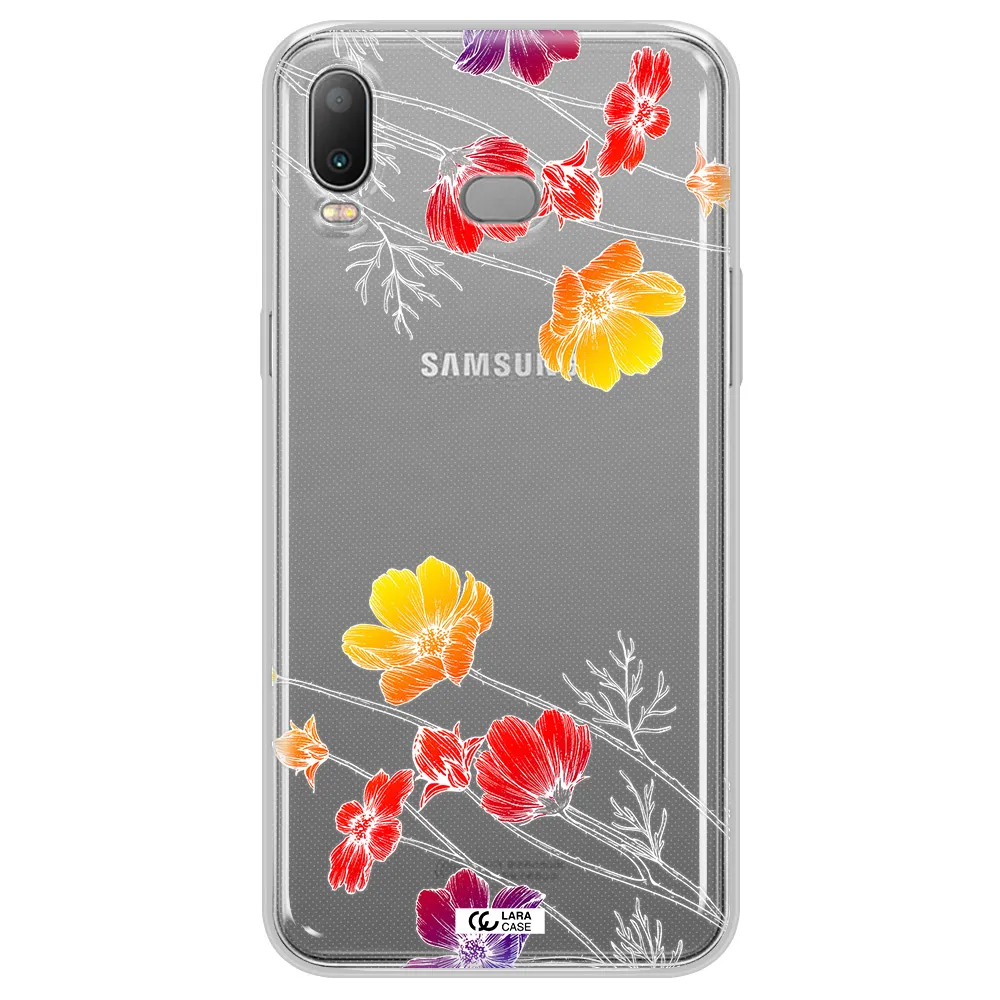 Hibiscus Flower Samsung A6S Clear TPU Case