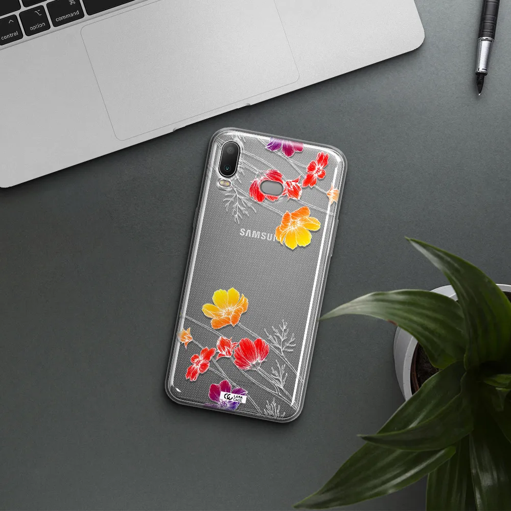 Hibiscus Flower Samsung A6S Clear TPU Case