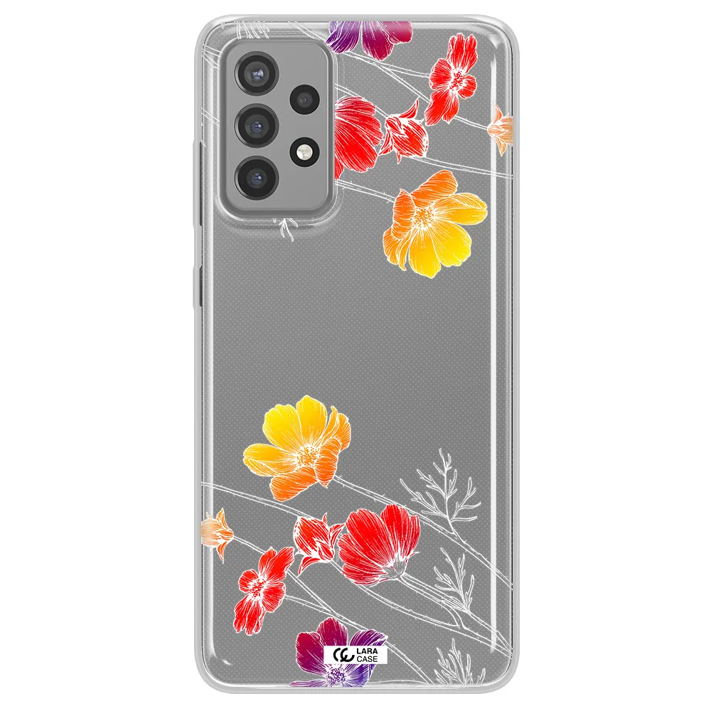 Hibiscus Flower Samsung A72 Clear TPU Case