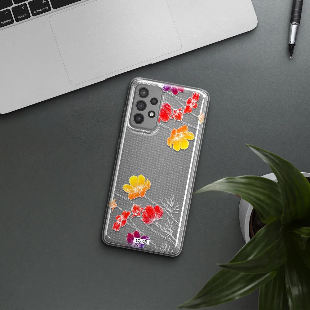 Hibiscus Flower Samsung A72 Clear TPU Case