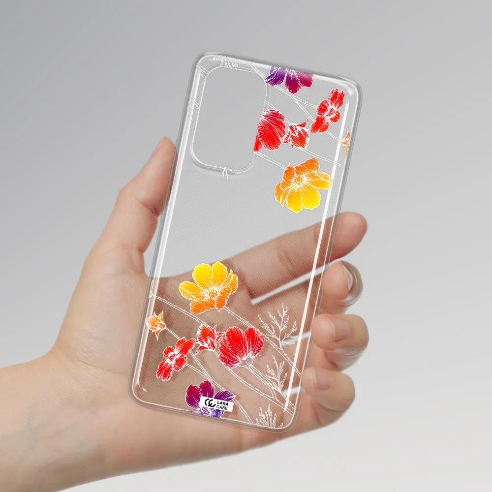 Hibiscus Flower Samsung A73 Clear TPU Case