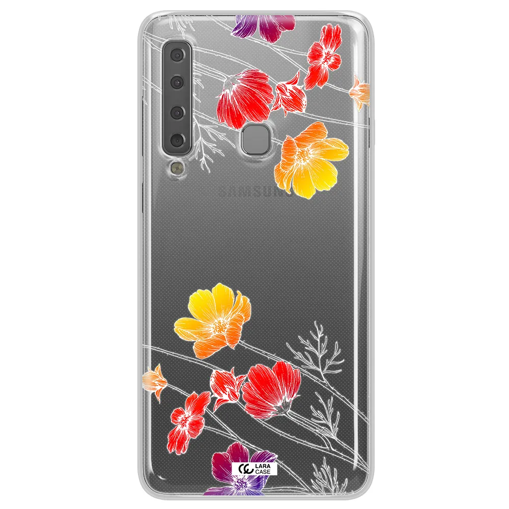 Hibiscus Flower Samsung A9 2018 Clear TPU Case
