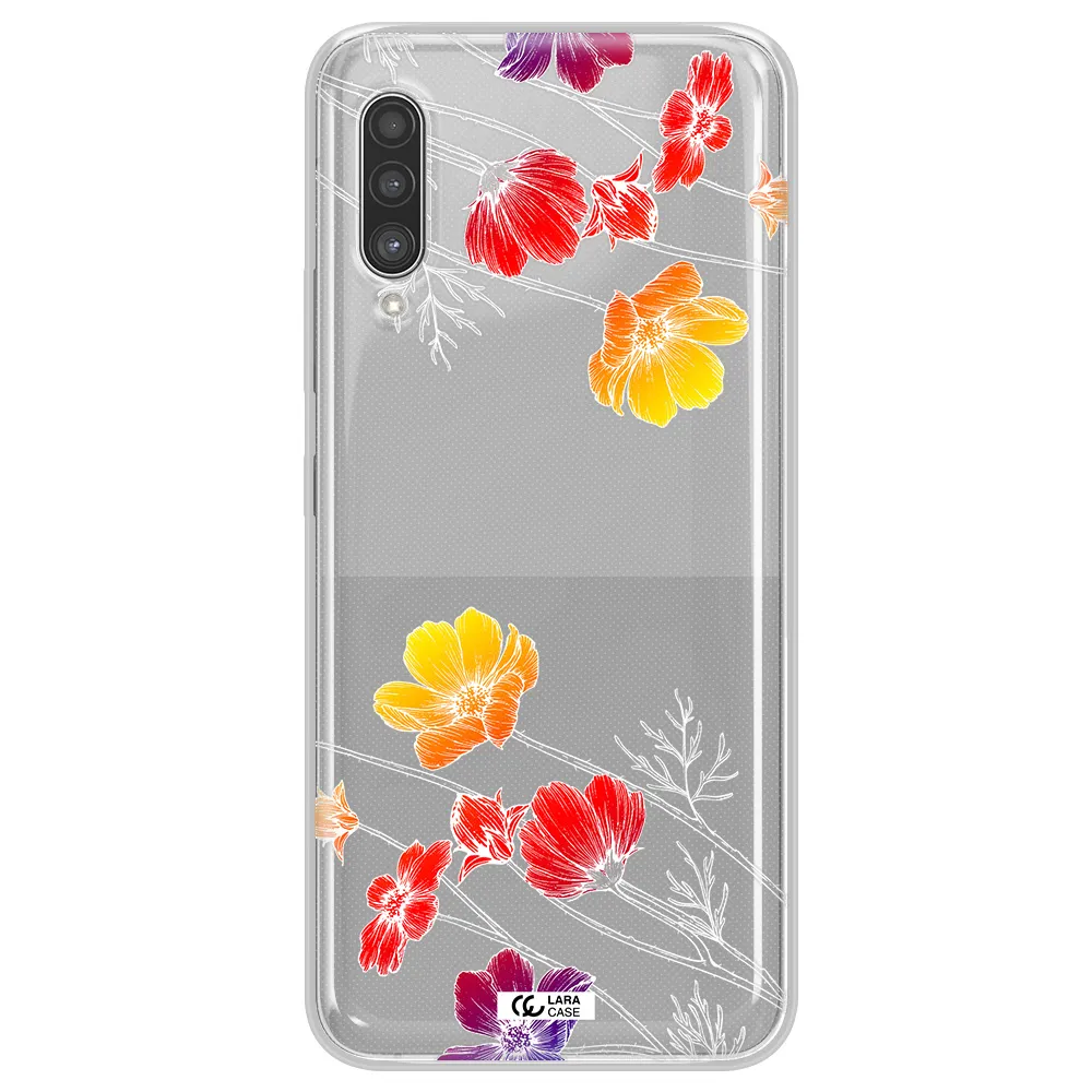 Hibiscus Flower Samsung A90 Clear TPU Case