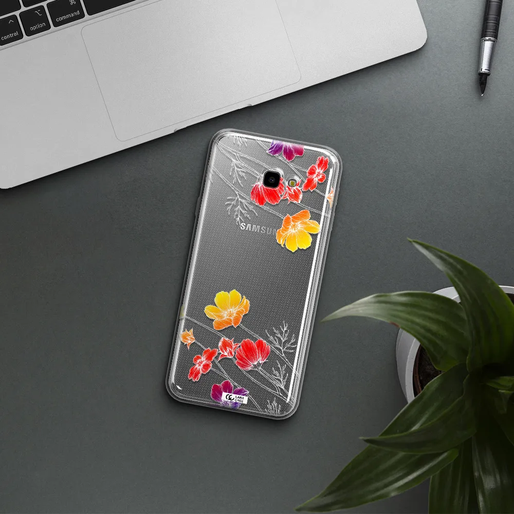 Hibiscus Flower Samsung J4 Plus Clear TPU Case