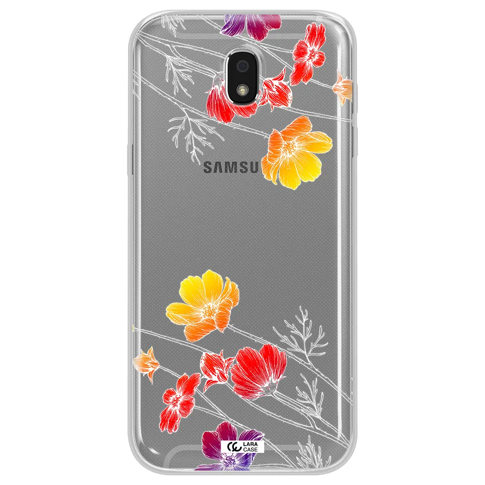Hibiscus Flower Samsung J5 2017 Clear TPU Case