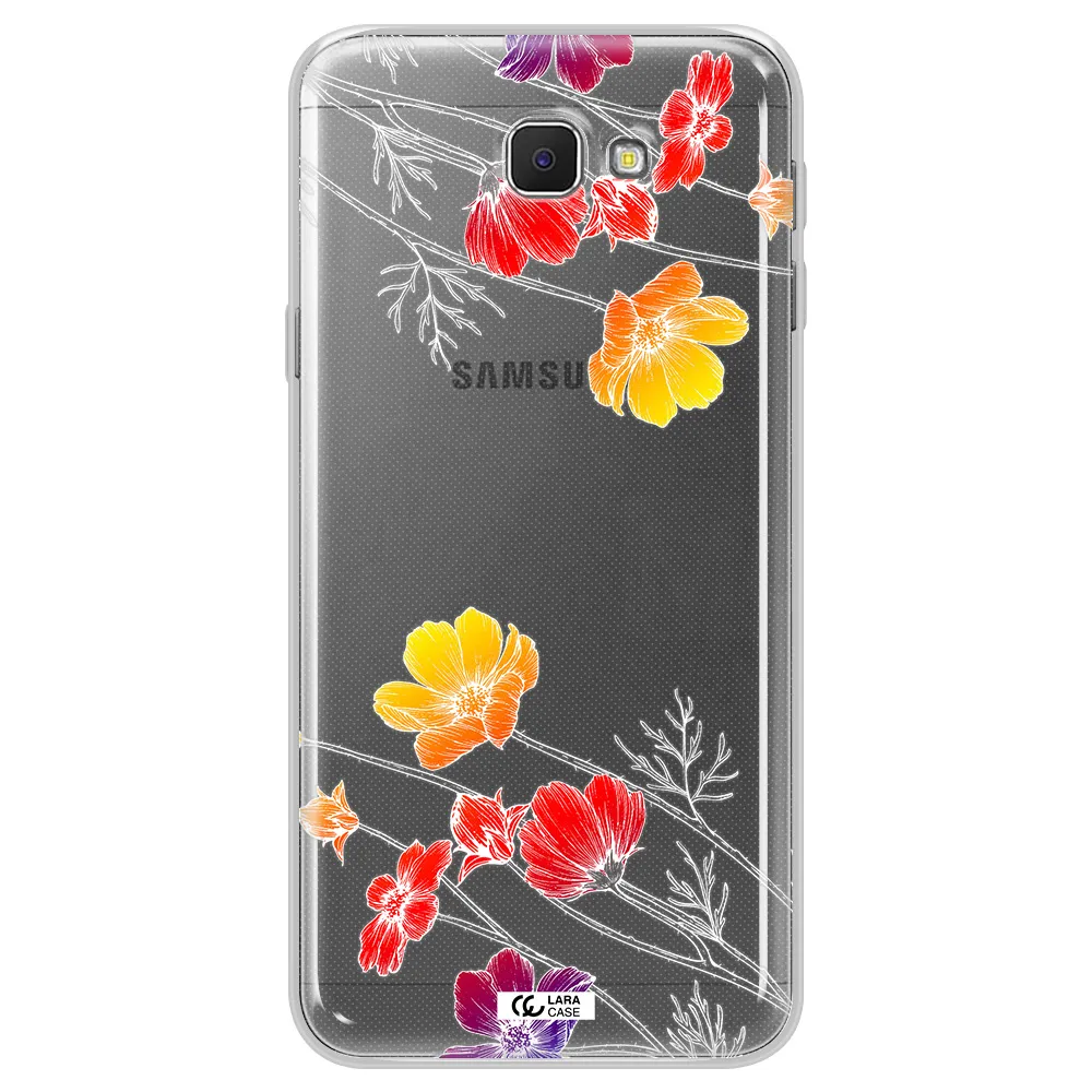 Hibiscus Flower Samsung J5 Prime Clear TPU Case