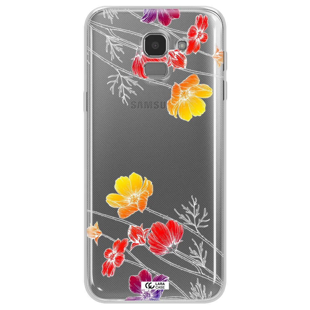 Hibiscus Flower Samsung J6 Clear TPU Case