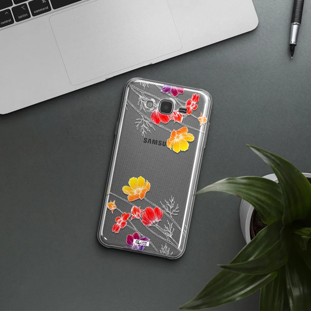 Hibiscus Flower Samsung J7 2015 Clear TPU Case