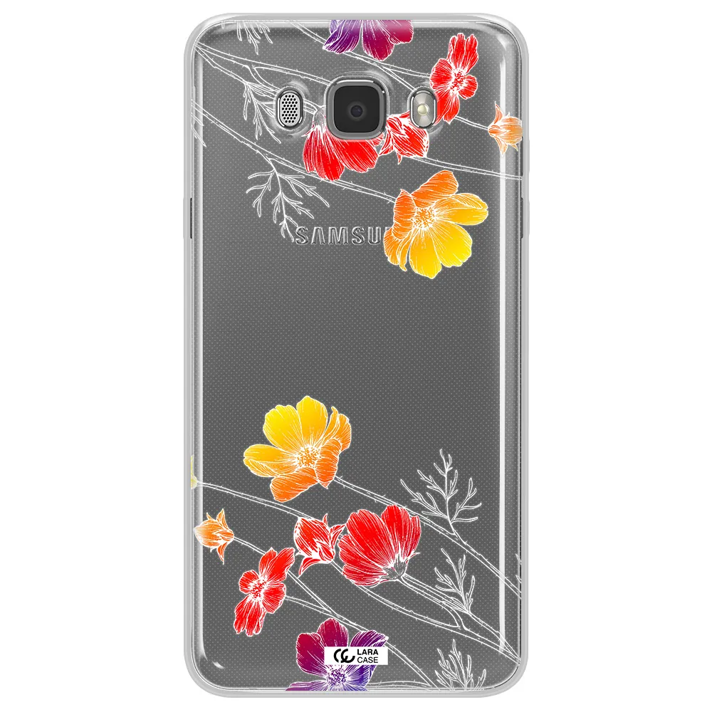 Hibiscus Flower Samsung J7 2016 Clear TPU Case