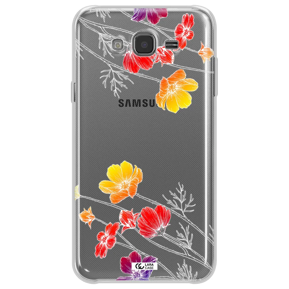 Hibiscus Flower Samsung J7 Core Clear TPU Case