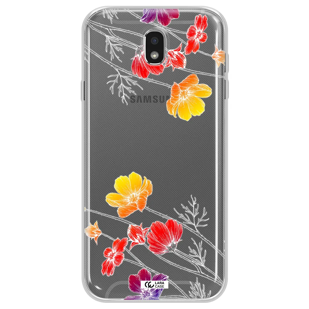 Hibiscus Flower Samsung J7 Pro Clear TPU Case