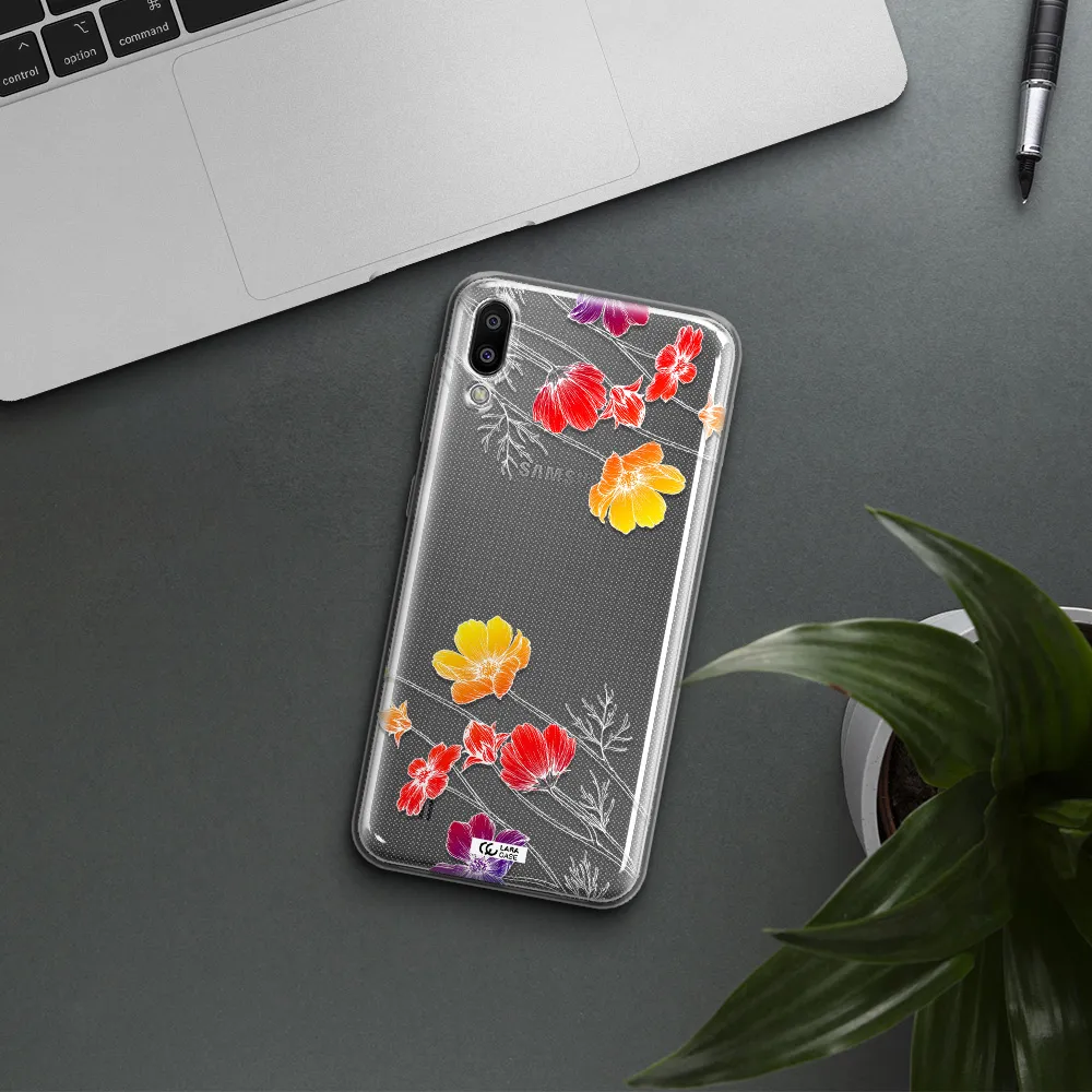 Hibiscus Flower Samsung M10 Clear TPU Case