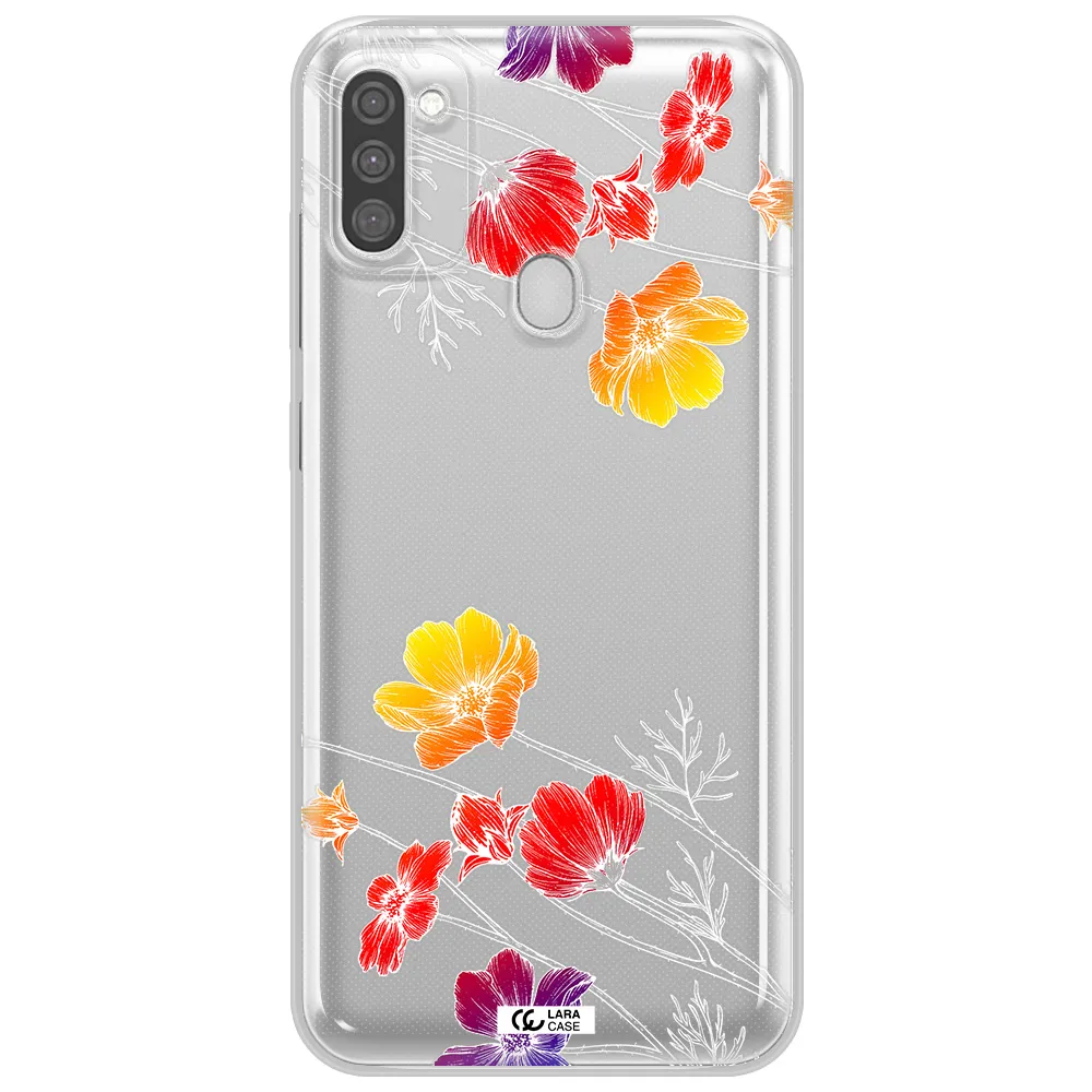 Hibiscus Flower Samsung M11 Clear TPU Case