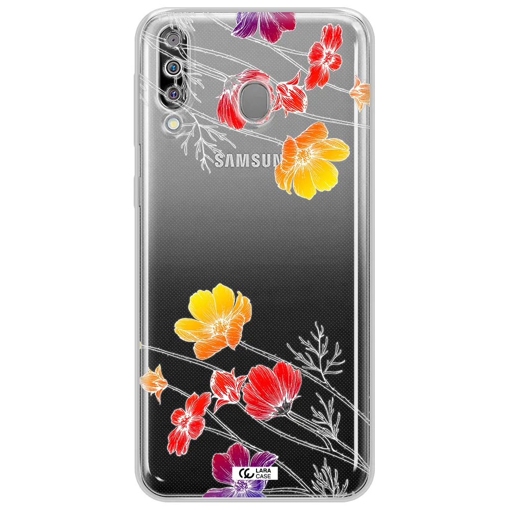 Hibiscus Flower Samsung M30 Clear TPU Case