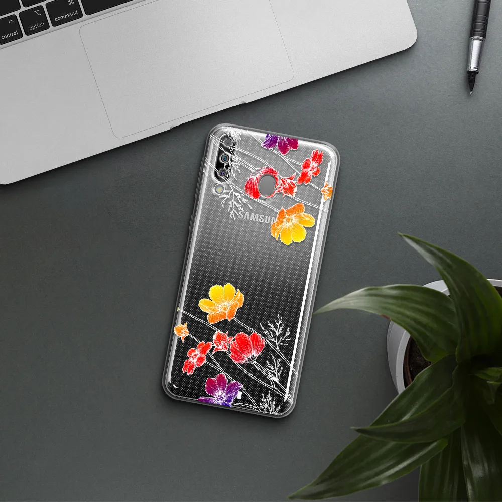 Hibiscus Flower Samsung M30 Clear TPU Case