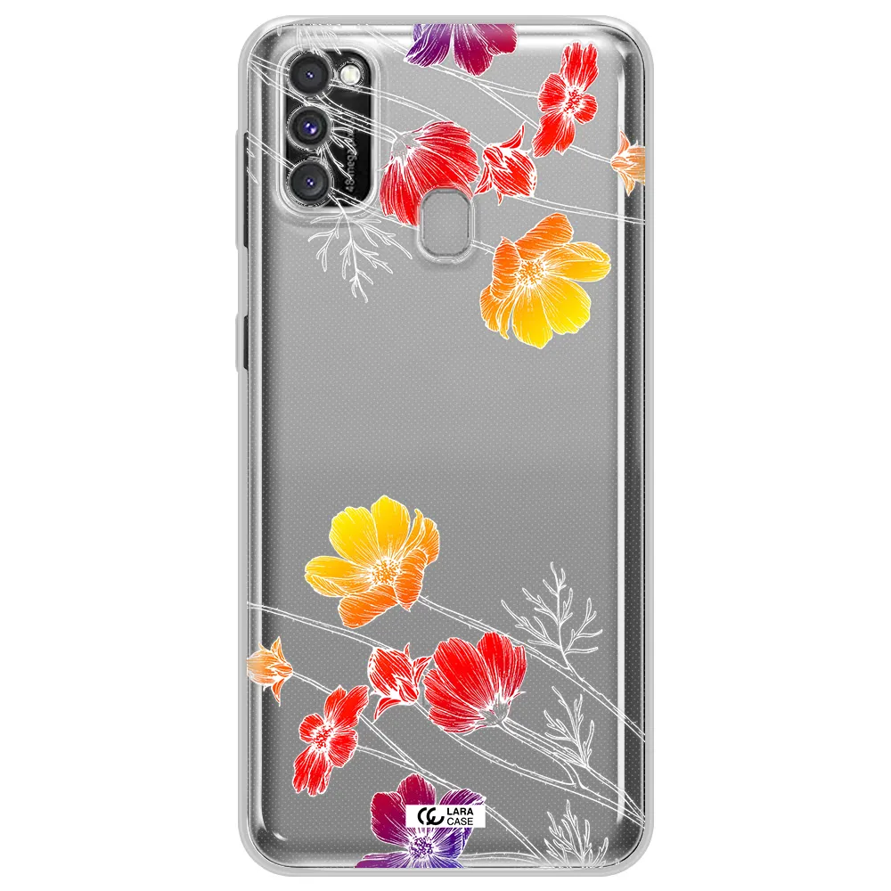 Hibiscus Flower Samsung M30S Clear TPU Case