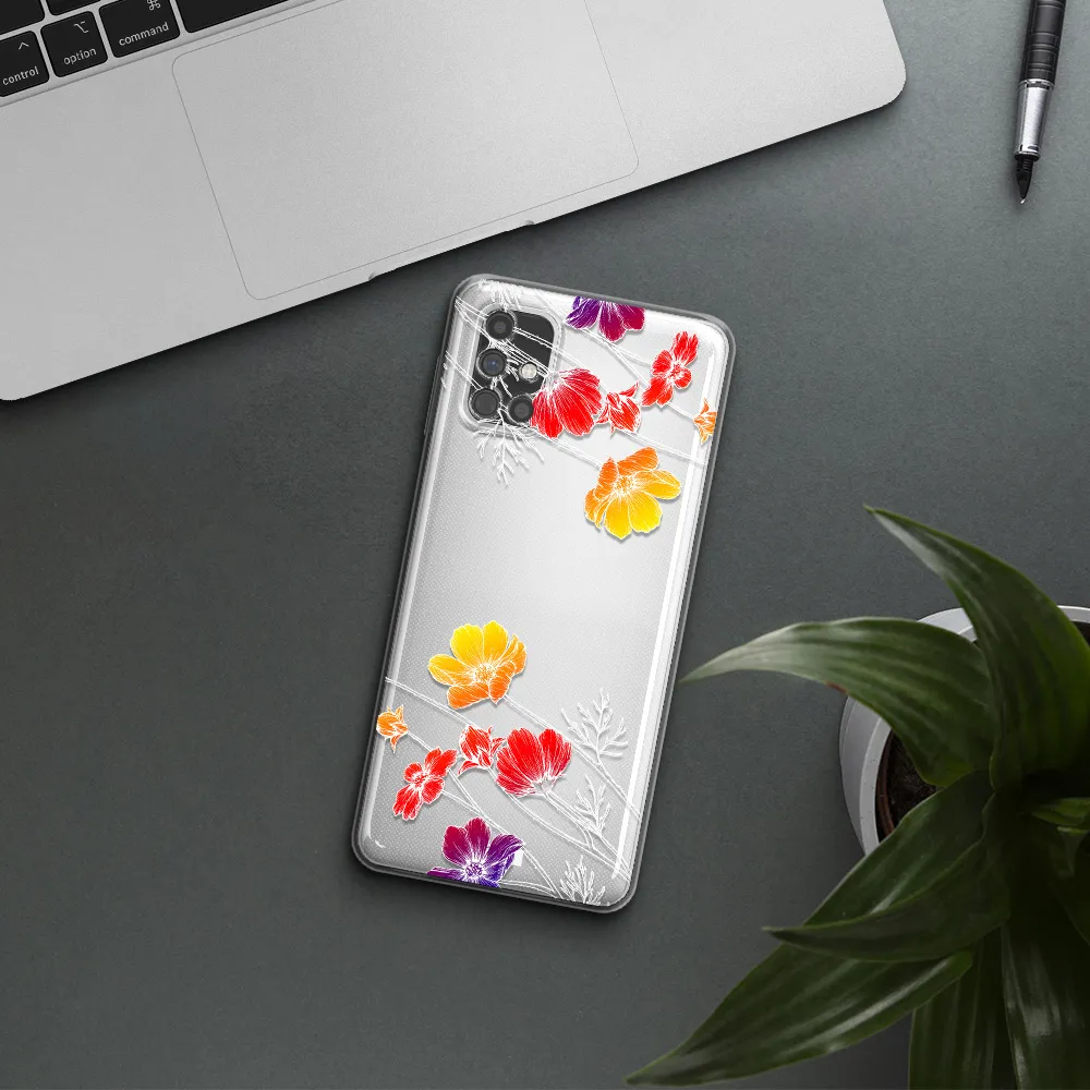 Hibiscus Flower Samsung M51 Clear TPU Case