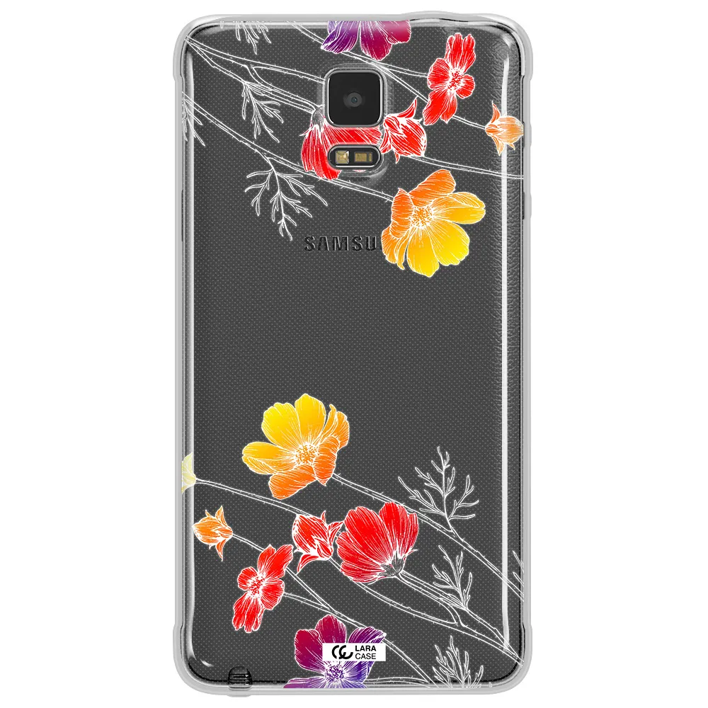 Hibiscus Flower Samsung Note 4 Clear TPU Case