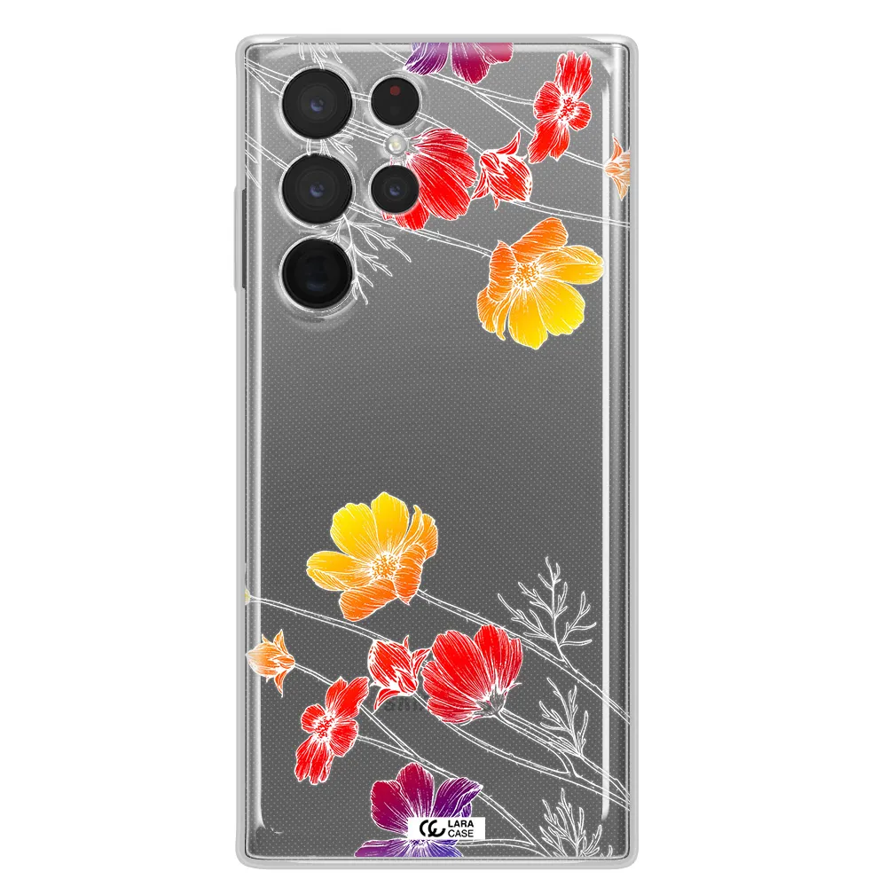 Hibiscus Flower Samsung S 22 Ultra Clear TPU Case