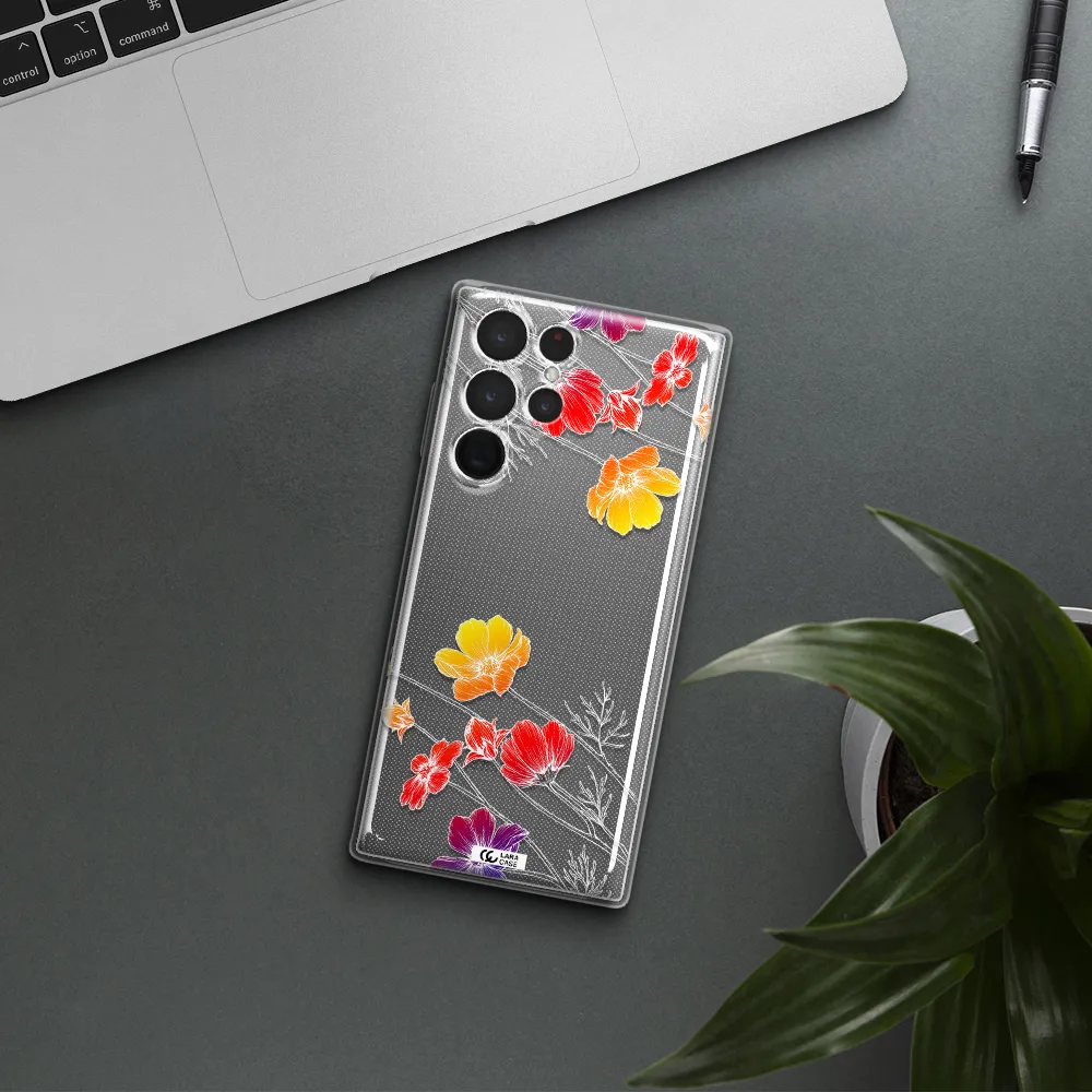 Hibiscus Flower Samsung S 22 Ultra Clear TPU Case