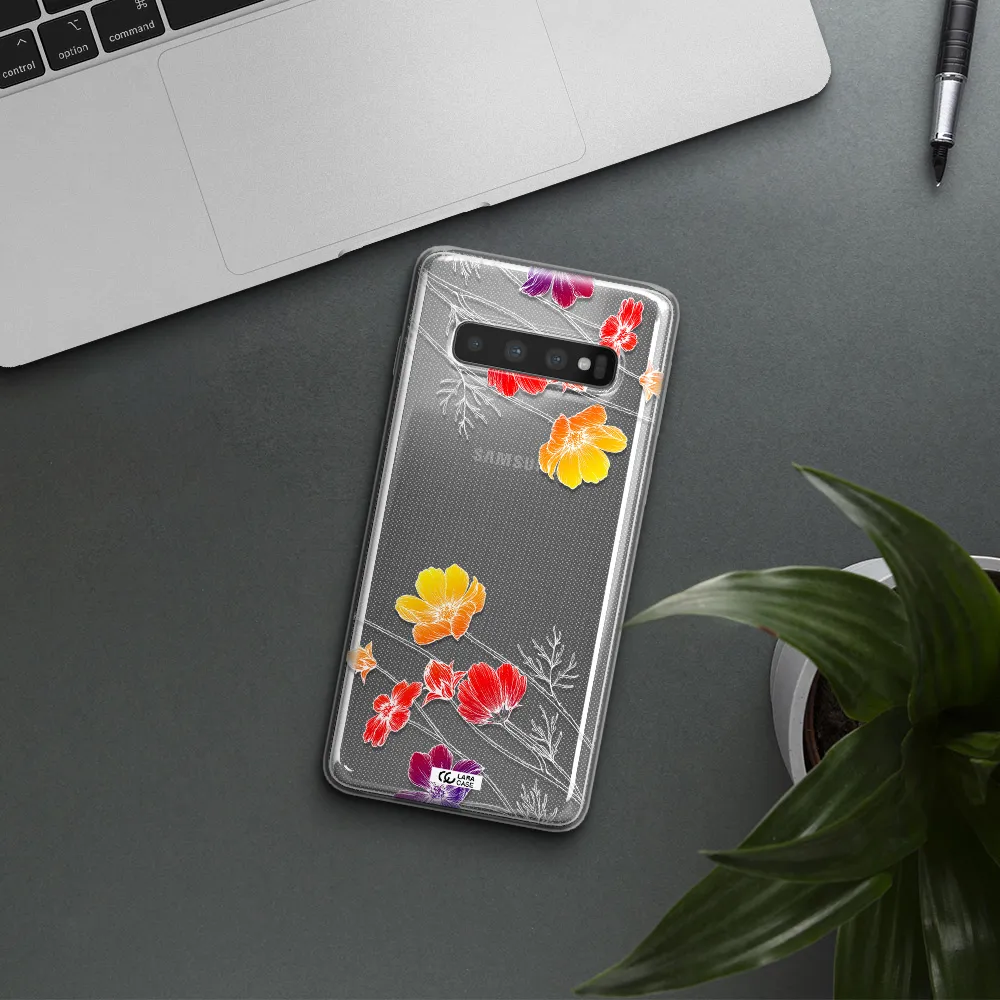 Hibiscus Flower Samsung S10 Plus Clear TPU Case