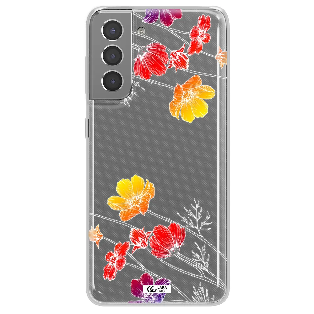 Hibiscus Flower Samsung S21 Clear TPU Case