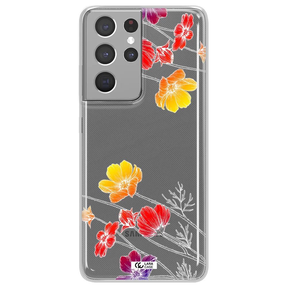 Hibiscus Flower Samsung S21 Ultra Clear TPU Case