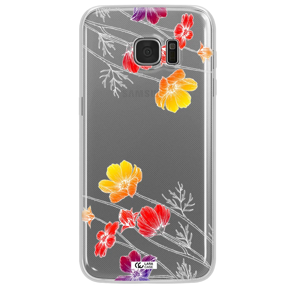 Hibiscus Flower Samsung S7 Edge Clear TPU Case
