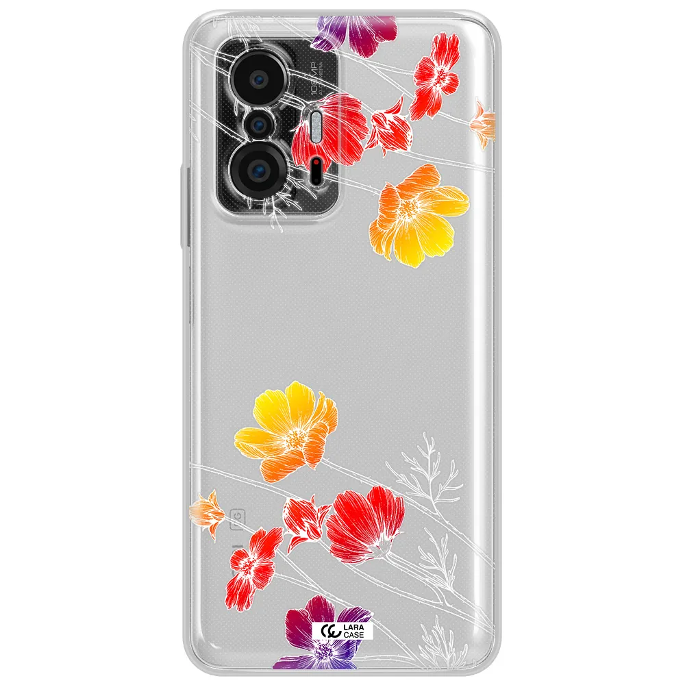 Hibiscus Flower Xiaomi 11T Clear Tpu Case