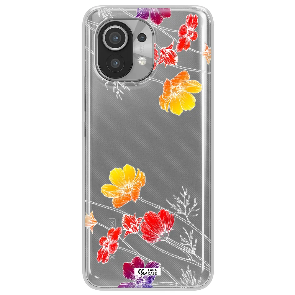 Hibiscus Flower Xiaomi Mi 11 Clear TPU Case